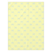 Preppy Chic Yellow & Blue Bow Pattern Spring  Tischdecke (Vorderseite)