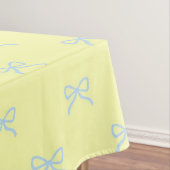 Preppy Chic Yellow & Blue Bow Pattern Spring Tischdecke (Beispiel)