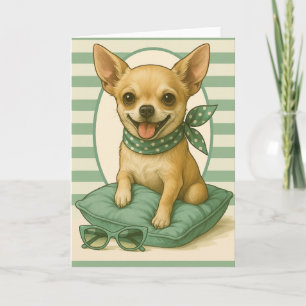 Preppy Chihuahua Karte