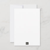 Preppy Chinoiserie Blumenkarte Dankeskarte (Rückseite)