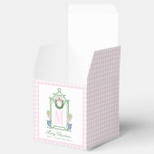Preppy Chinoiserie Christmas Pagoda Monogram Geschenkschachtel (Geöffnet)