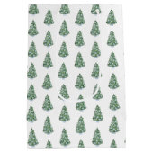 Preppy Chinoiserie Christmas Tree Happy Holidays Mittlere Geschenktüte (Rückseite)