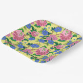 Preppy Chinoiserie floral Pappteller (Gewinkelt)