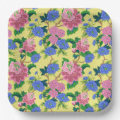 Preppy Chinoiserie floral Pappteller (Vorderseite)