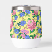 Preppy Chinoiserie Floral Wine Tumbler (Vorderseite)