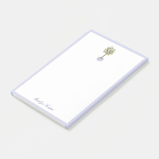 Preppy Chinoiserie Topiary Post-It Notes Klebezettel (angewinkelt)