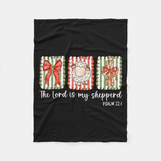 Preppy Christian Bible Verse The Lord Is My Shephe Fleecedecke (Vorderseite)