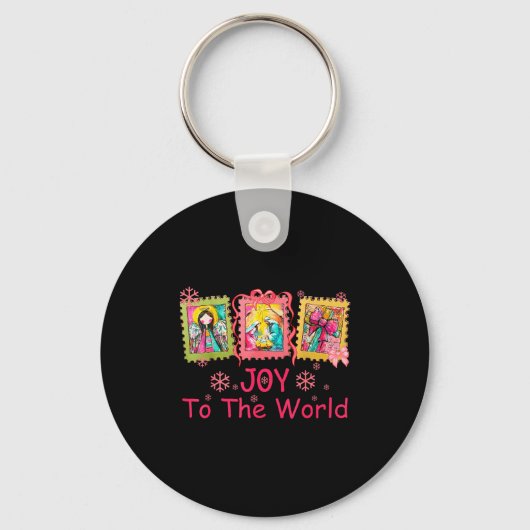 Preppy Christian Christmas Joy Coquette Jesus Nati Schlüsselanhänger (Vorderseite)