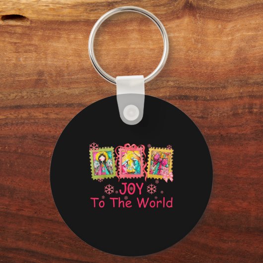Preppy Christian Christmas Joy Coquette Jesus Nati Schlüsselanhänger (Vorderseite)
