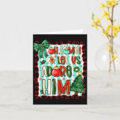 Preppy Christian Oh Come Let Us Adore Him Christma Karte (Gelbe Blume)