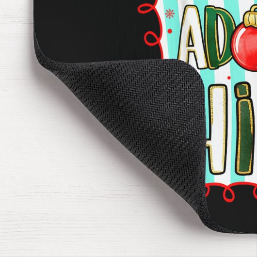 Preppy Christian Oh Come Let Us Adore Him Christma Mousepad (Ecke)