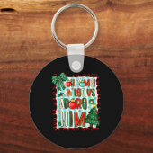 Preppy Christian Oh Come Let Us Adore Him Christma Schlüsselanhänger (Vorderseite)