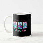 Preppy Christian Retro Christmas Oh Come Let Us Ad Kaffeetasse (Links)