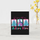 Preppy Christian Retro Christmas Oh Come Let Us Ad Karte (Gelbe Blume)