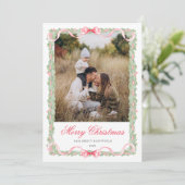 Preppy Christmas Card Einladung (Stehend Vorderseite)