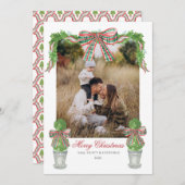 Preppy Christmas Card  Einladung (Vorne/Hinten)