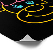 Preppy Christmas Coquette Bow Reindeer Family Matc Poster (Ecke)