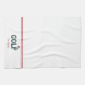 Preppy Christmas Golf Blue Green Rauten Custom Geschirrtuch (Horizontal)