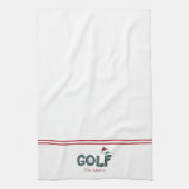 Preppy Christmas Golf Blue Green Rauten Custom Geschirrtuch (Vertikal)