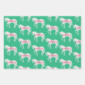 Preppy Christmas Horse Set von 3 Geschenkpapier Set (Vorderseite 2)