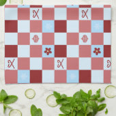 Preppy Christmas Karo Geschirrtuch (Gefaltet)