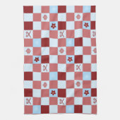 Preppy Christmas Karo Geschirrtuch (Vertikal)