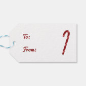 Preppy Christmas Pinstripe Geschenkanhänger (Rückseite Horizontal)