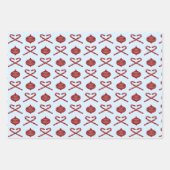 Preppy Christmas Pinstripe Geschenkpapier Set (Vorderseite 3)