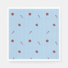 Preppy Christmas Pinstripe Serviette