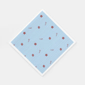 Preppy Christmas Pinstripe Serviette (Ecke)