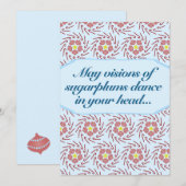 Preppy Christmas Pinwheel Feiertagskarte (Vorne/Hinten)