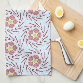 Preppy Christmas Pinwheel Geschirrtuch (Viertel Falte)