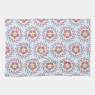 Preppy Christmas Pinwheel Geschirrtuch