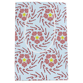 Preppy Christmas Pinwheel Mittlere Geschenktüte