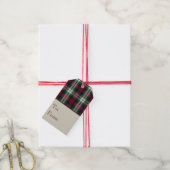 Preppy Christmas Plaid Geschenkanhänger (Mit Garn)