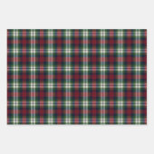 Preppy Christmas Plaid Wrapping Paper Geschenkpapier Set (Vorderseite 3)