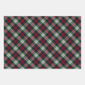 Preppy Christmas Plaid Wrapping Paper Geschenkpapier Set (Vorderseite 2)