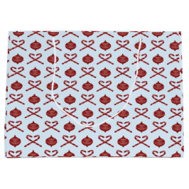 Preppy Christmas Ribbon Große Geschenktüte