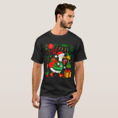 Preppy Christmas Santa Gooses Bow Xmas Tree Funny  T-Shirt (Vorne ganz)