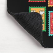 Preppy Christmas Stamps Coquette Bow Reindeer Xmas Mousepad (Ecke)