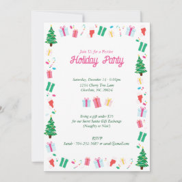 Preppy Christmas Tree Geschenk Candy Holiday Party Einladung