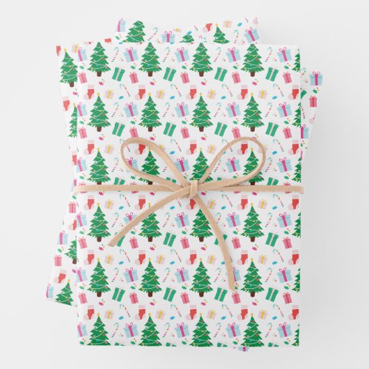 Preppy Christmas Tree Gift Candy Geschenkpapier Set (Beispiel)