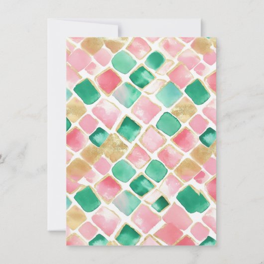 Preppy Christmas Tree Party Einladung (Rückseite)