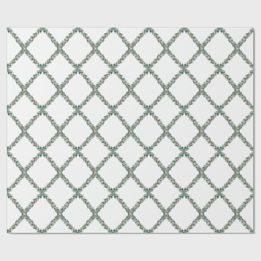 Preppy Christmas Trellis Geschenkpapier (Flach)