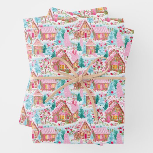 Preppy Christmas Wrapper Geschenkpapier Set (Beispiel)