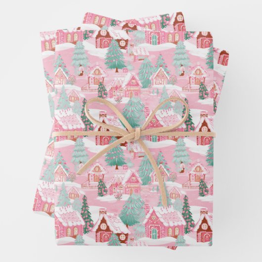 Preppy Christmas Wrapper Geschenkpapier Set (Beispiel)