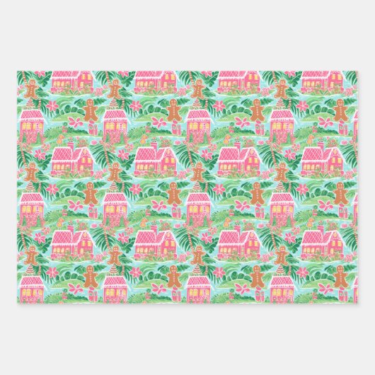 Preppy Christmas Wrapper Geschenkpapier Set (Vorderseite)