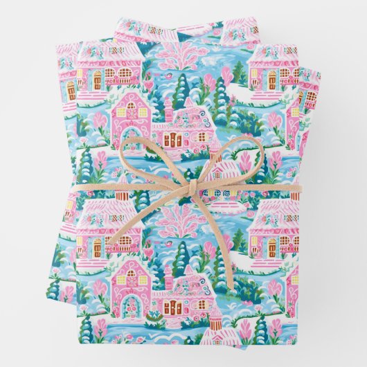 Preppy Christmas Wrapper Geschenkpapier Set (Beispiel)