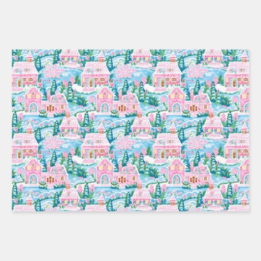 Preppy Christmas Wrapper Geschenkpapier Set (Vorderseite)