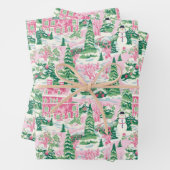 Preppy Christmas Wrapper Geschenkpapier Set (Beispiel)
